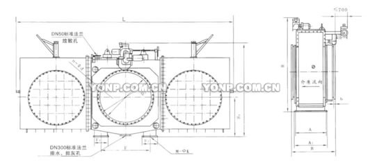 FF941X/H-0.5/1.0/1.5/2.5封閉式電動插板閥 外形尺寸圖